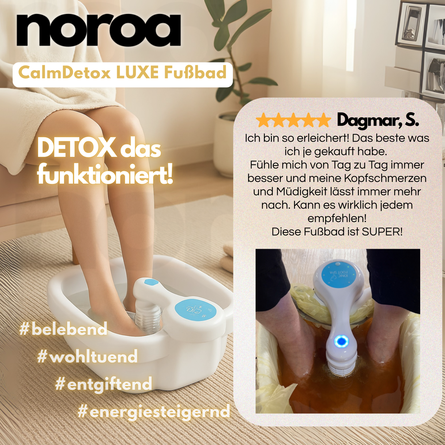 Noroa "CalmDetox" LUXE Fußbad & Spa - NEU!